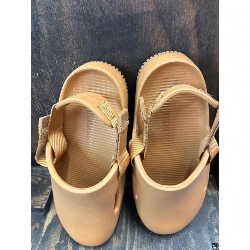 Nike Calm Mule Sesame Mens 7 Womens 8 Tan Beige Slip On Clog FB2185-200
